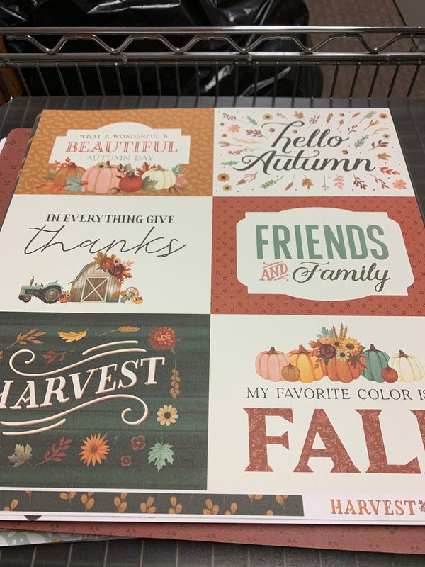6x4 Journaling Cards - Harvest
