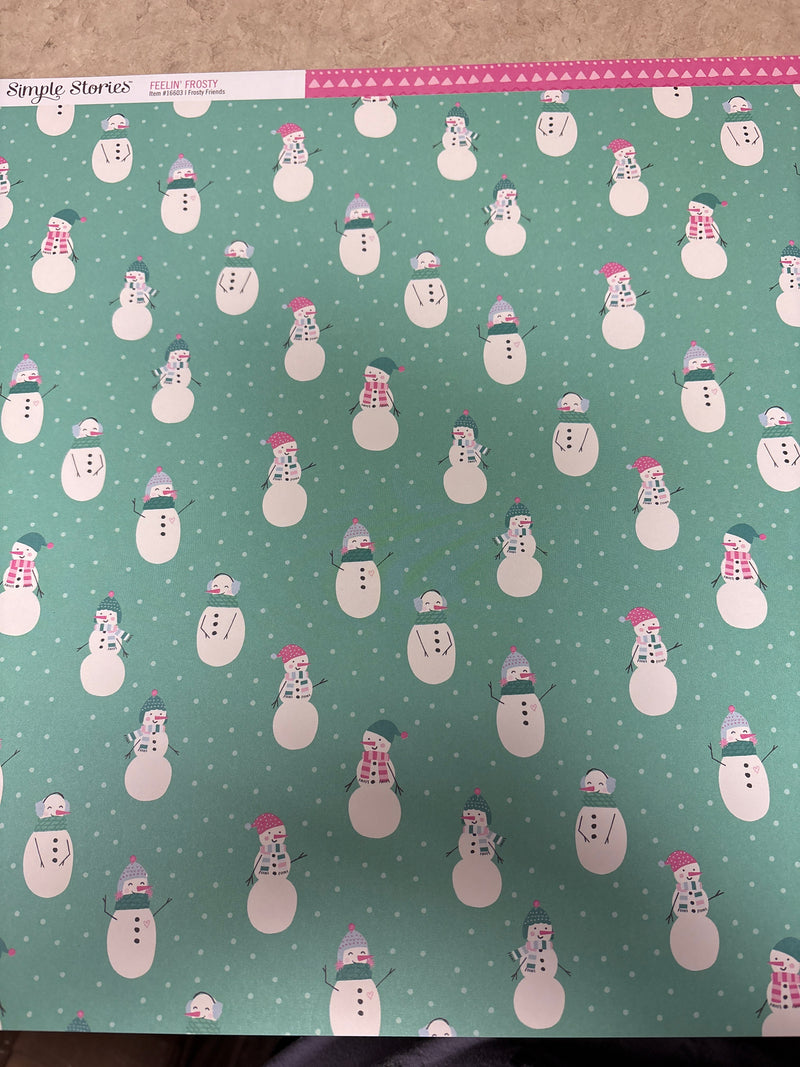 Frosty Friends - Feelin' Frosty - 12 x 12 Scrapbook Paper