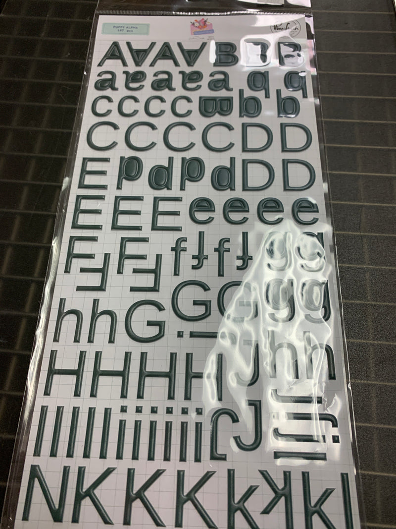 The Simple Things - Puffy Alpha Stickers - 197 Pieces