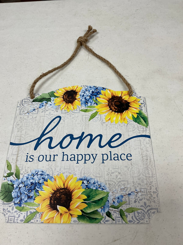 Home is Our Happy Place Hanging Sign