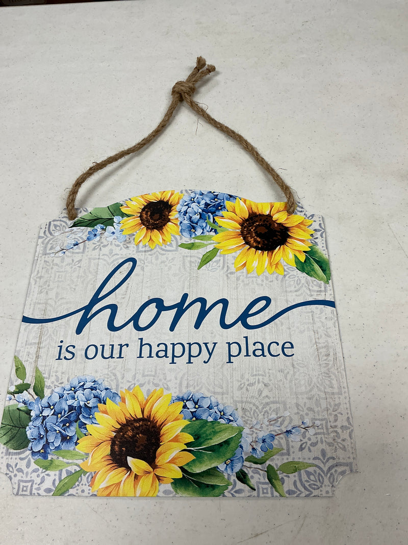 Home is Our Happy Place Hanging Sign