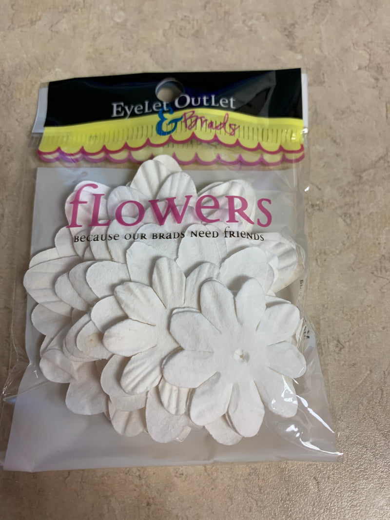 White  Paper Flowers - 40 Count