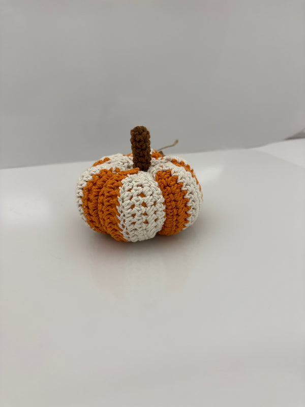 Mini Crochet Cream Pumpkin