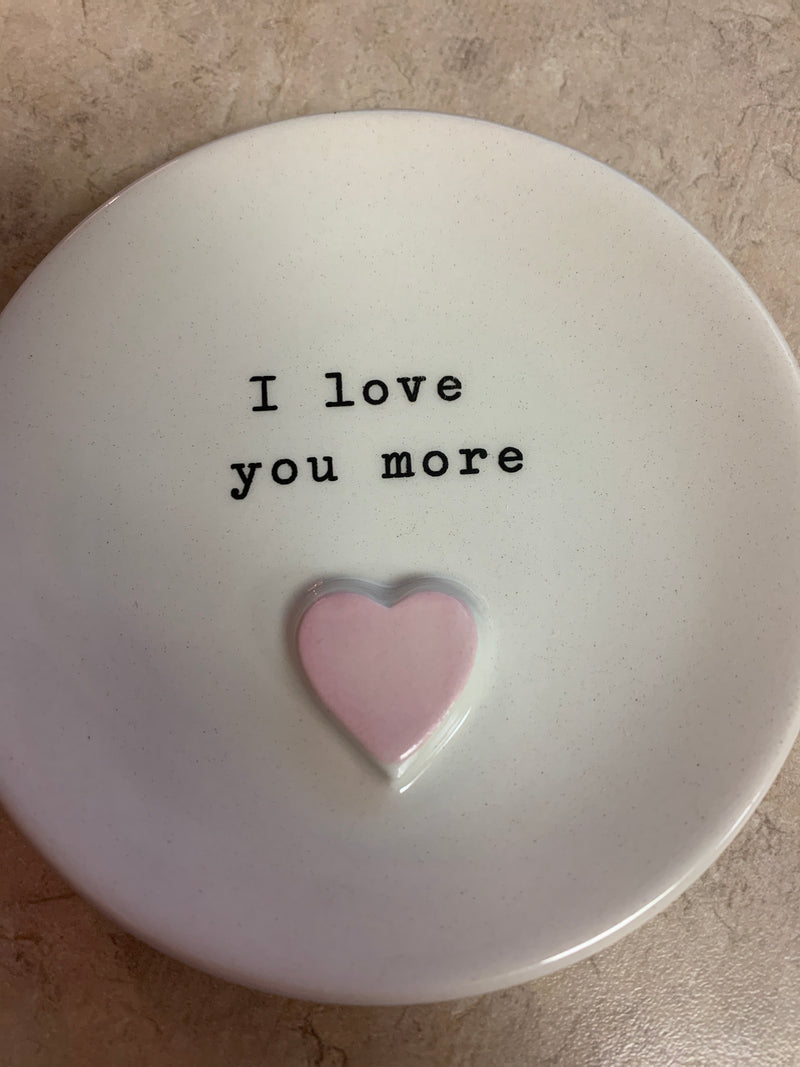 Mom Heart Words Tidbit Plate