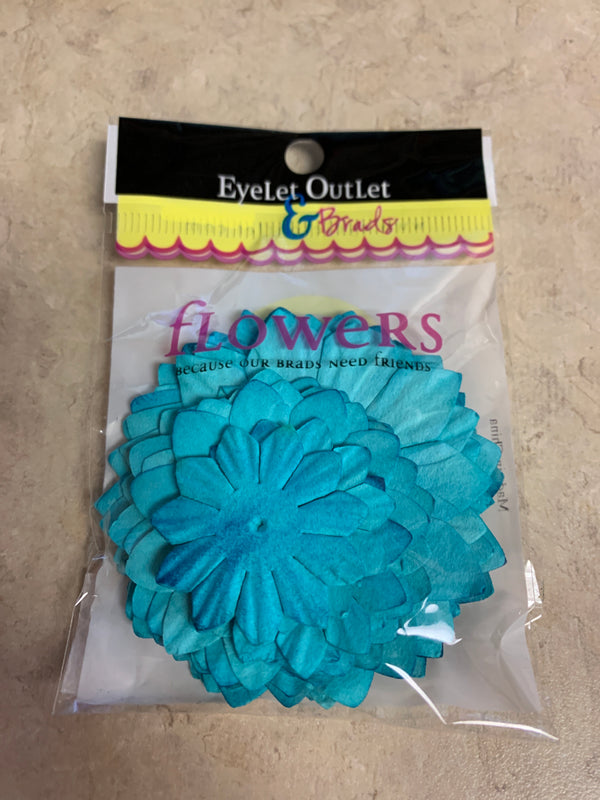 Blue Paper Flower Petals