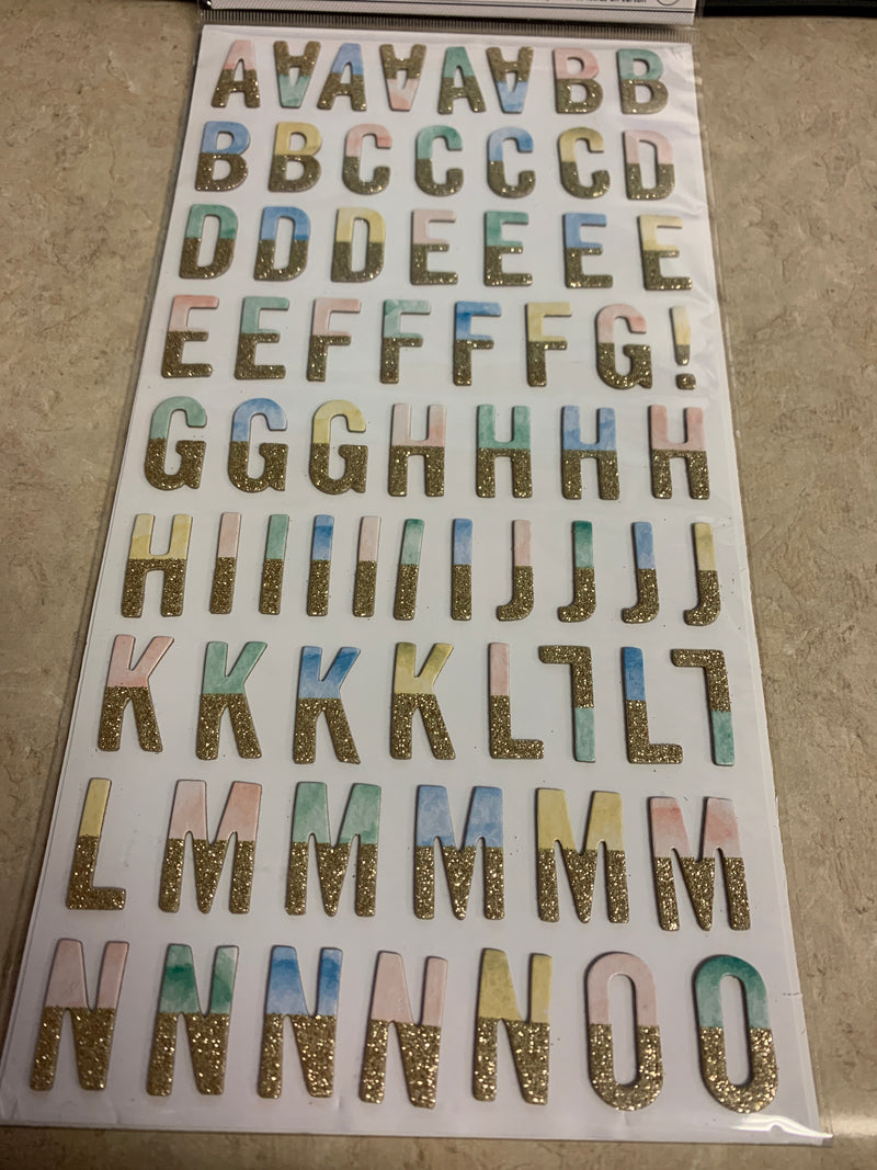 Willow and Sage Thickers - Chipboard Alphabet and Number Stickers