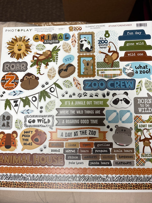 We Bought A Zoo - Element Stickers - 12 x 12 Scrapbook Stickers