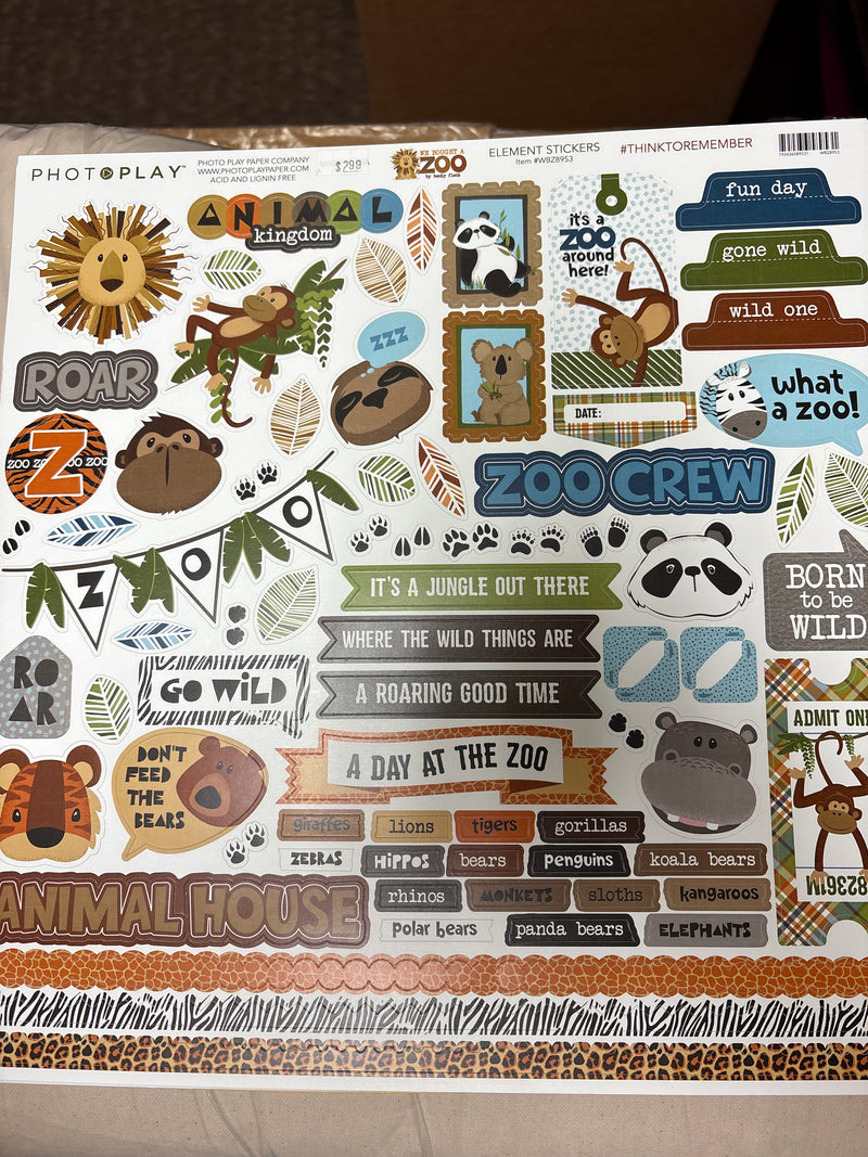 We Bought A Zoo - Element Stickers - 12 x 12 Scrapbook Stickers