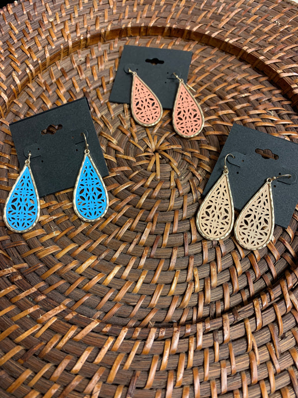 Pastel Filigree Earrings - One Each