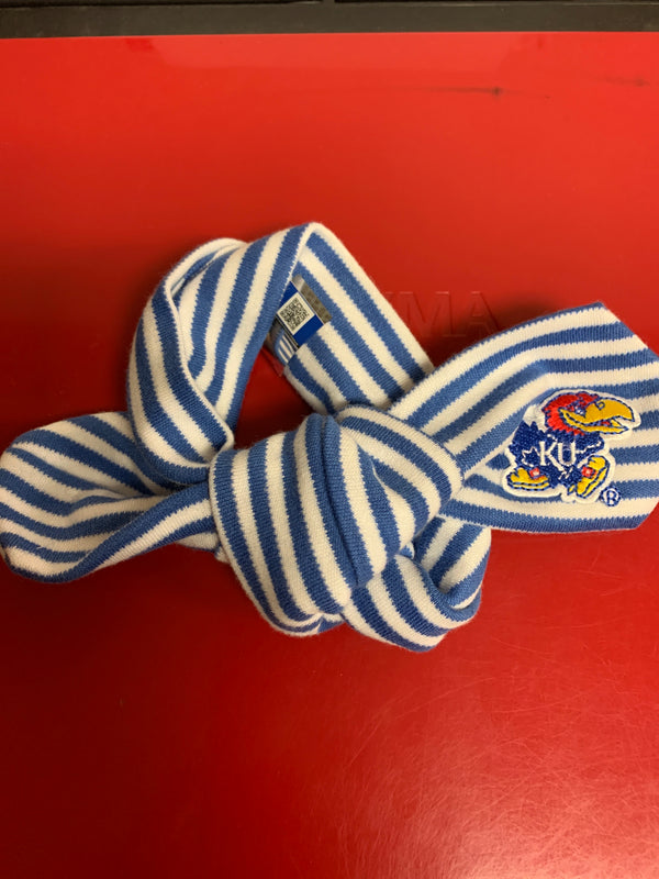 KU Stripe Hair Knot - Newborn