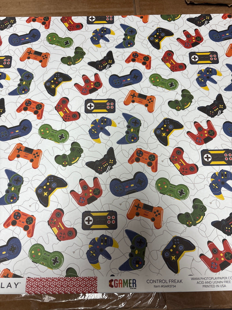 Control Freak - Gamer - 12 x 12 Scrapbook Paper