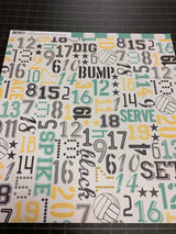 Bump, Set, Spike - Volleyball - 12 x 12 Scrapbook Paper