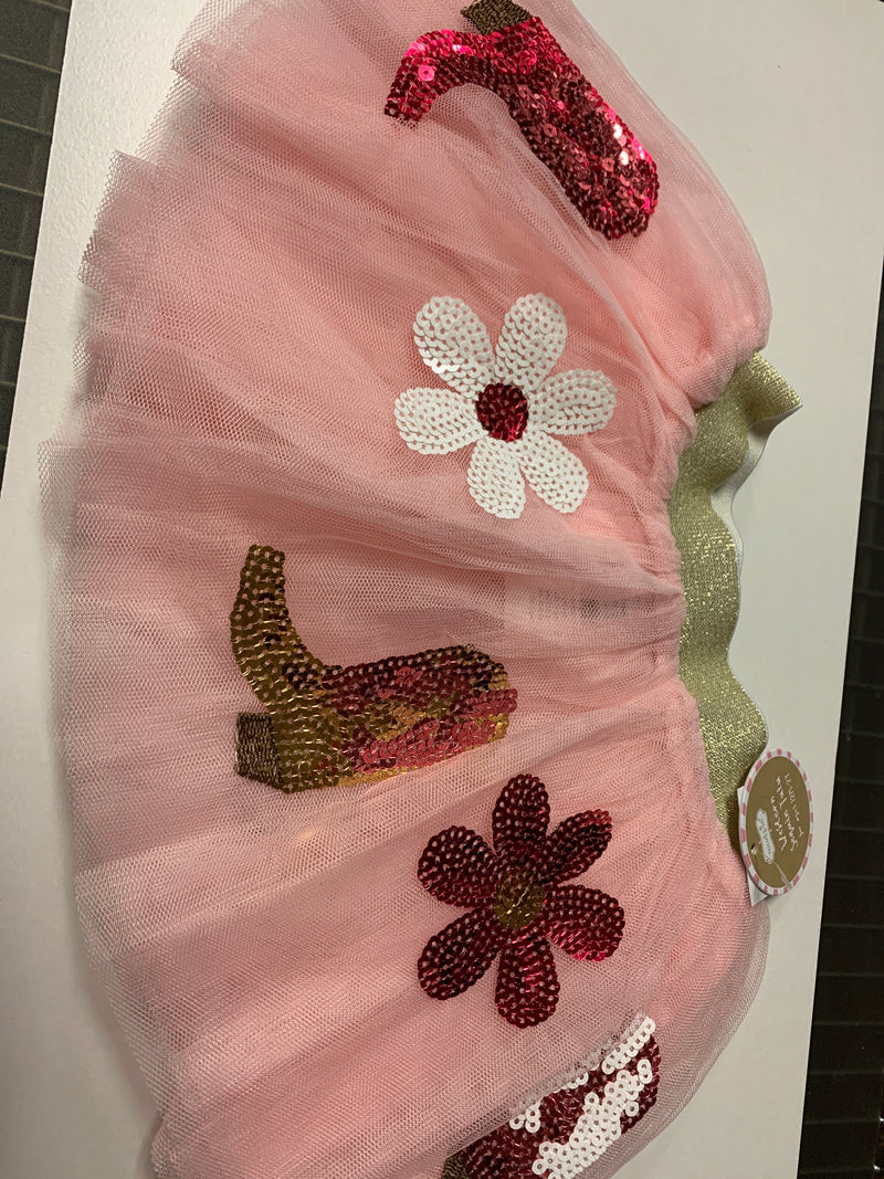 Pink Western Tutu - 12M - 2T