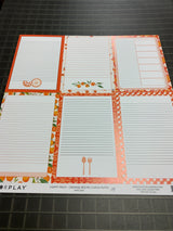 Happy Fruit Orange Recipe Card Paper