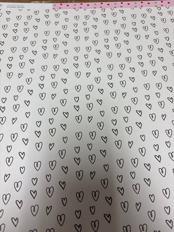 Wink Wink -  Heartstrings - 12 x 12 Scrapbook Paper