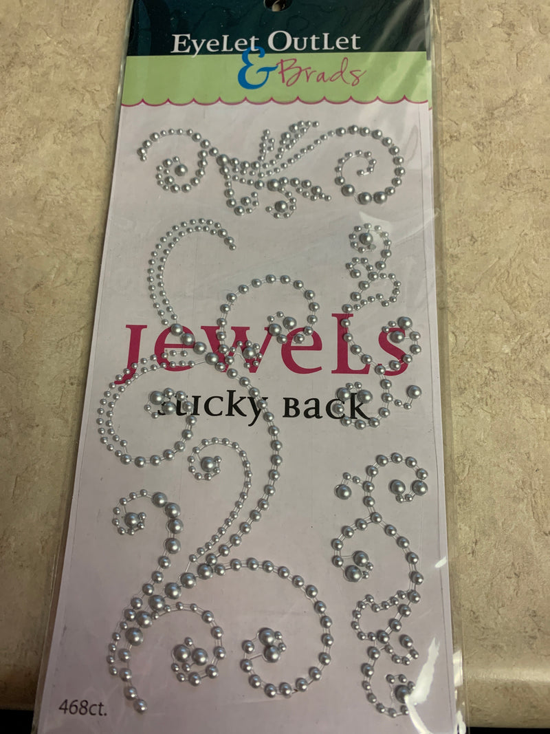 Swirl Silver pearls