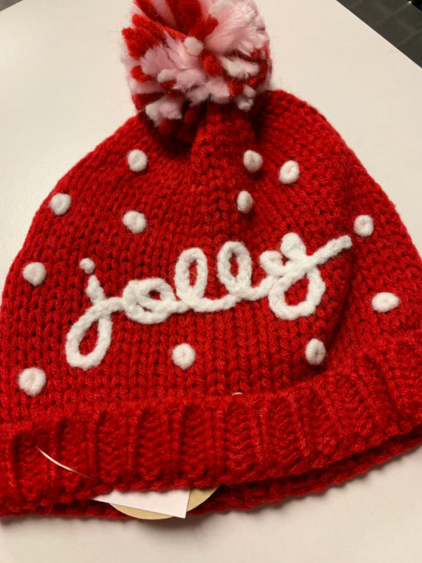 Christmas Yarn Hat - Jolly - 0-6 month