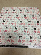 Bonjour Bows - French Girl  - 12 x 12 - Scrapbook Paper