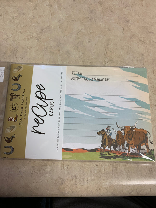 Cowboy -  Recipe Cards