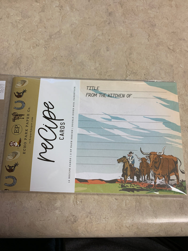 Cowboy -  Recipe Cards