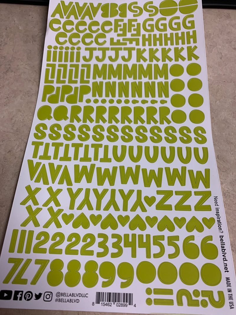 Pickle Juice Alphabet Stickers