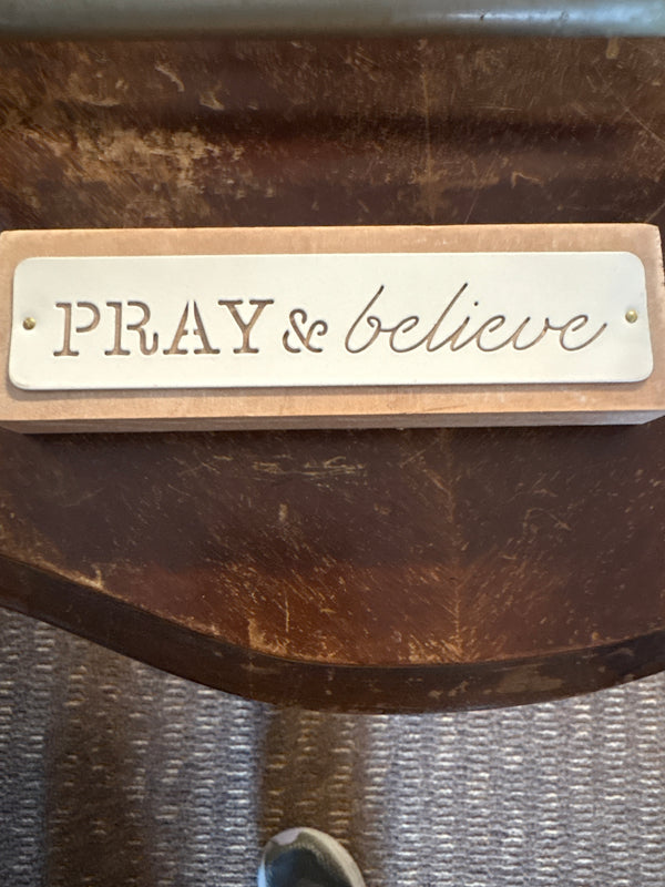 Wood and Enamel Inspirational Table Top Signs