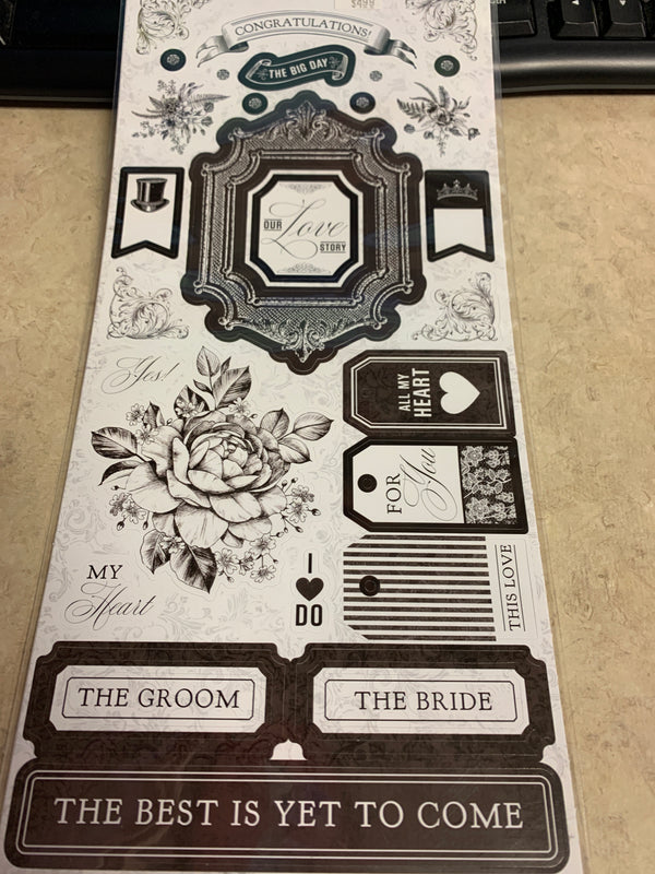 Tuxedo & Tiaras - Cardstock Stickers - 63 Count