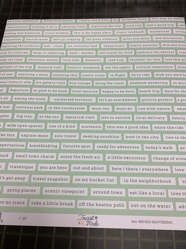 SightSeeing - Tourist Mode