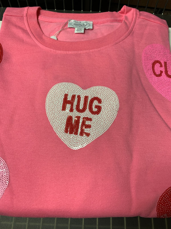 Valentines Sparkle Sweatshirt - One Size Fits Most
