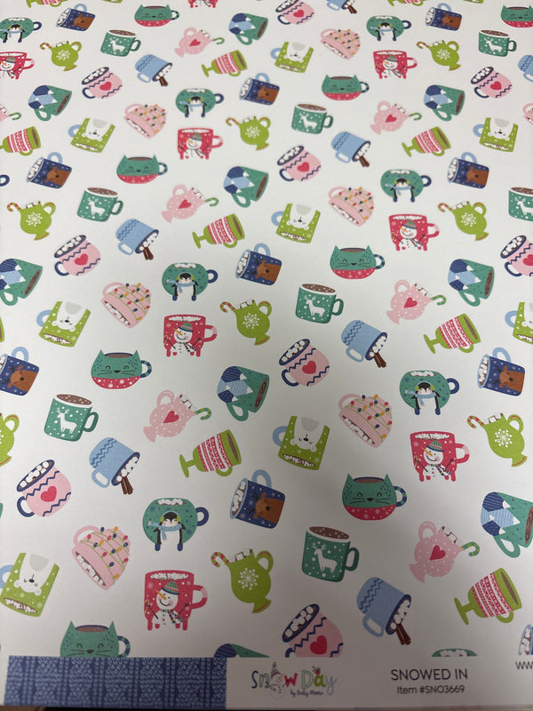 Snowed In - Snow Day - 12 x 12 Scrapbook Paper