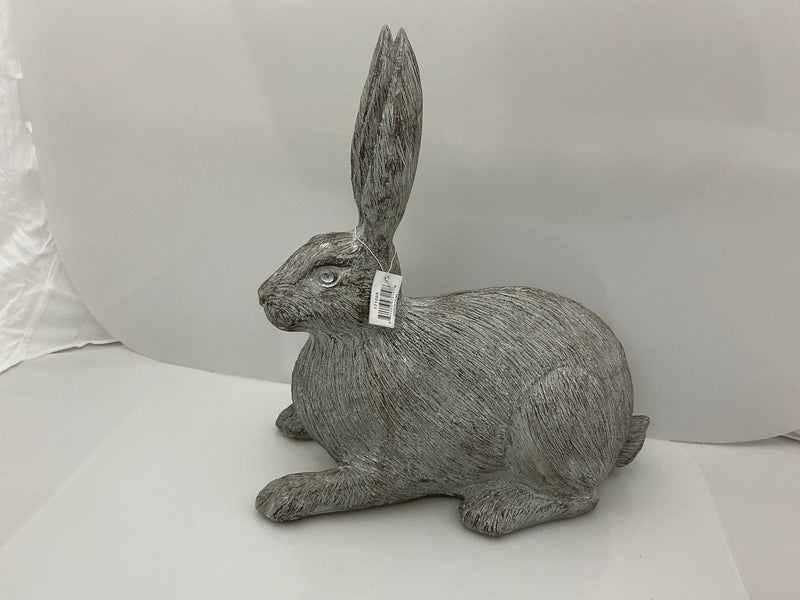 Gray Resin Textured Resin Rabbits