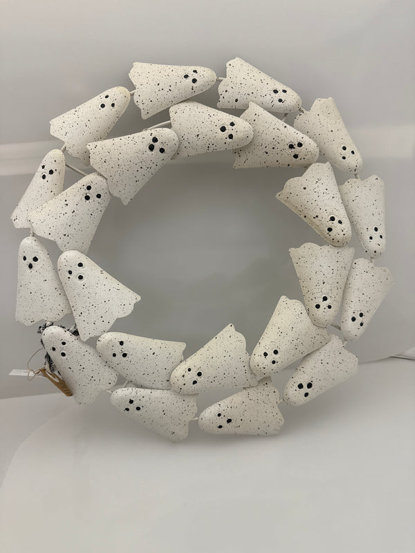 Tin Ghost Wreath