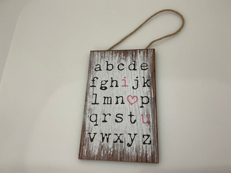 I Heart U - Small Hanging Sign