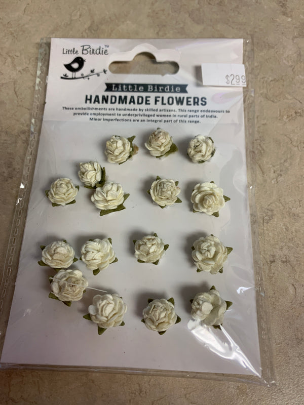 Beaded Micro Roses - Moon Light  - 16 Pieces- Self Adhesive