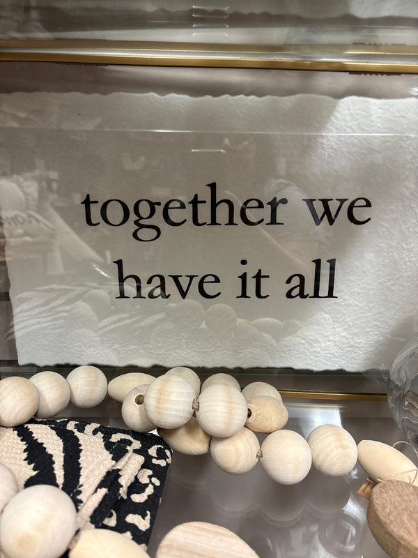 Brass Glass Thank Wall Plaque