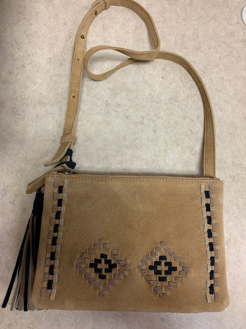 Leather Aztec Crossbody Purse