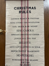 Holiday Rules Fabric Hanger