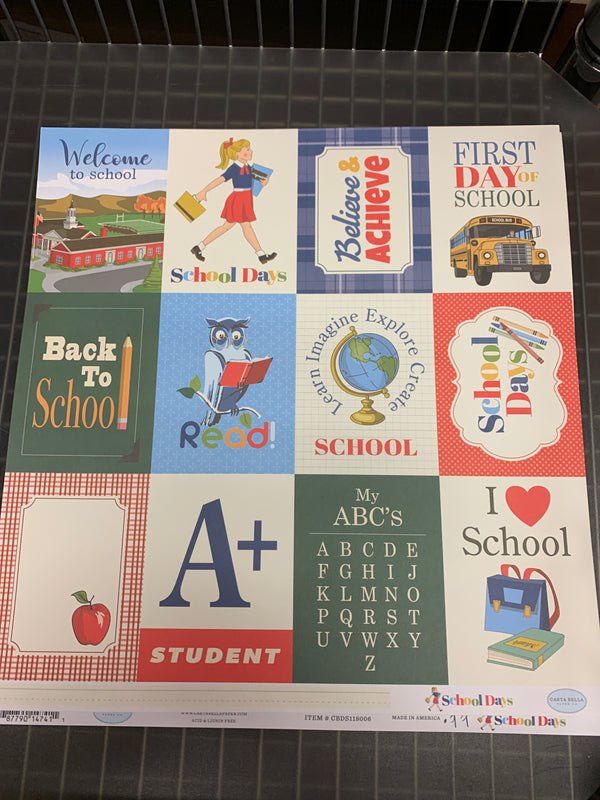 3x4 Journaling Cards - School Days