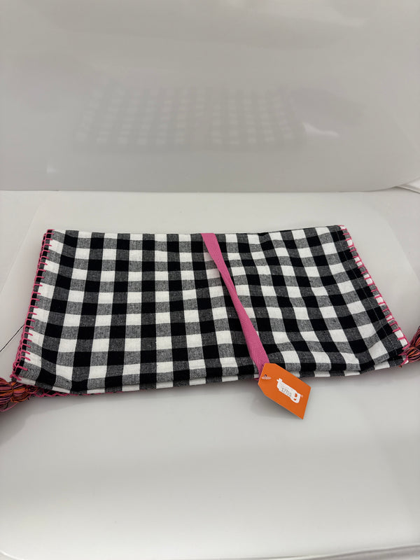 Halloween Gingham Runner - Pink and Black