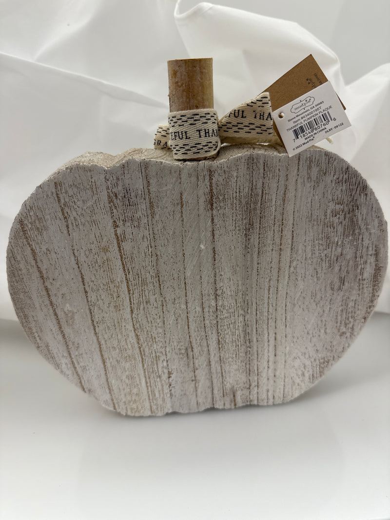 Thankful Pumpkin Plaque