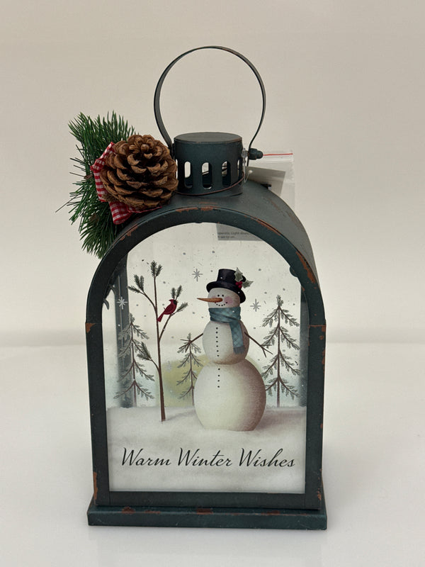 Warm Winter Wishes - Arched Lantern