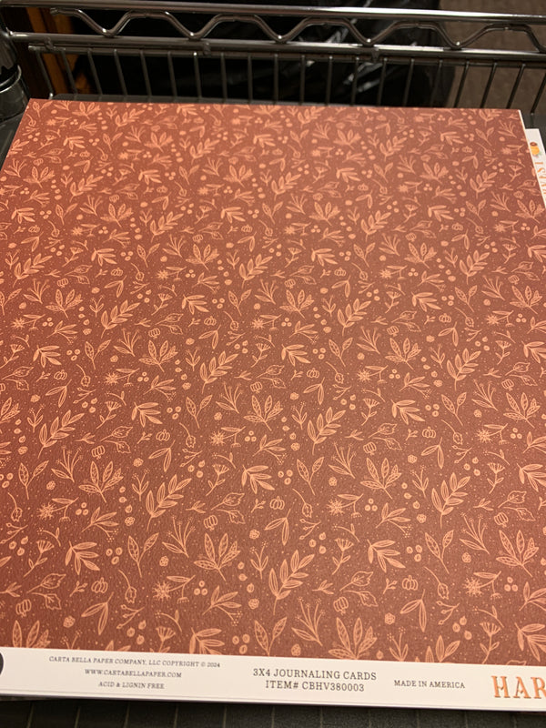 3x4 Journaling Cards - Harvest