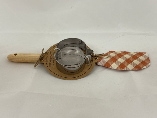 Orange Check Spatula Set