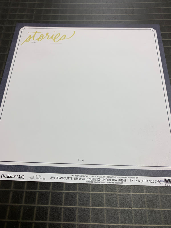 TRUE STORIES - EMERSON LANE