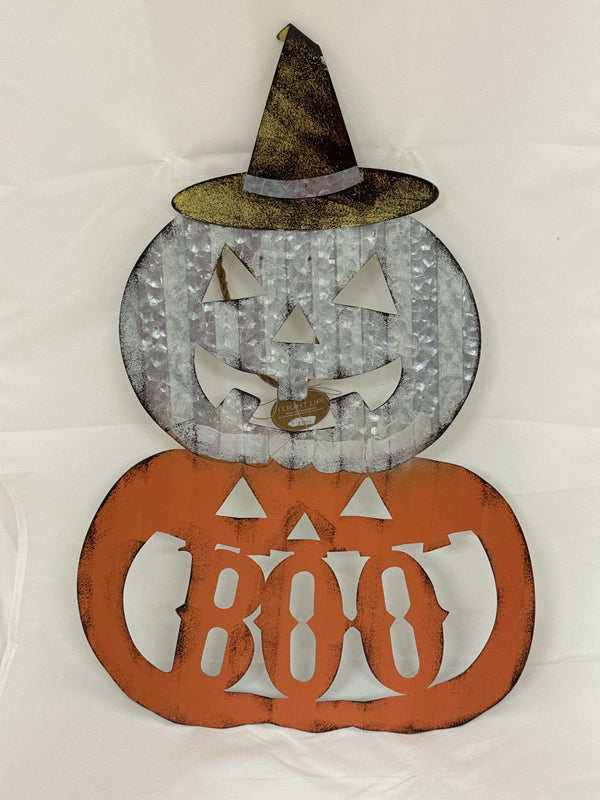 Pumpkin Light Up Door Hanger