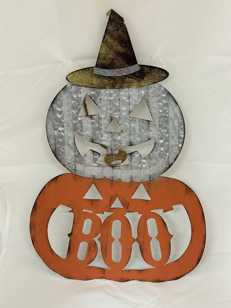 Pumpkin Light Up Door Hanger