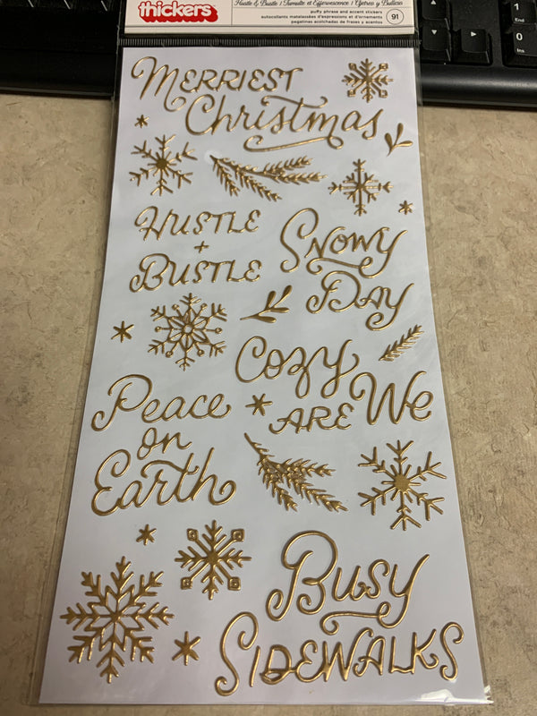 Busy Sidewalk Thickers - Hustle & Bustle - Self Adhesive Phrases