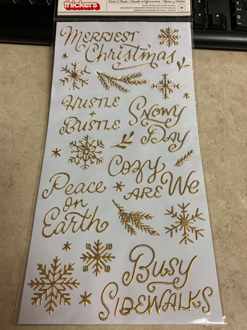 Busy Sidewalk Thickers - Hustle & Bustle - Self Adhesive Phrases