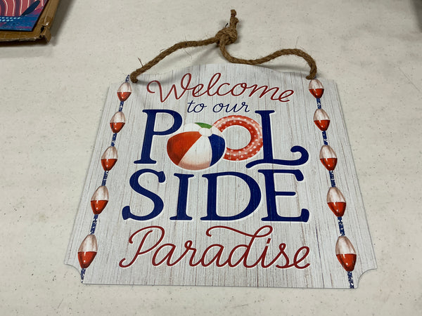Poolside Paradise  - Wall Sign