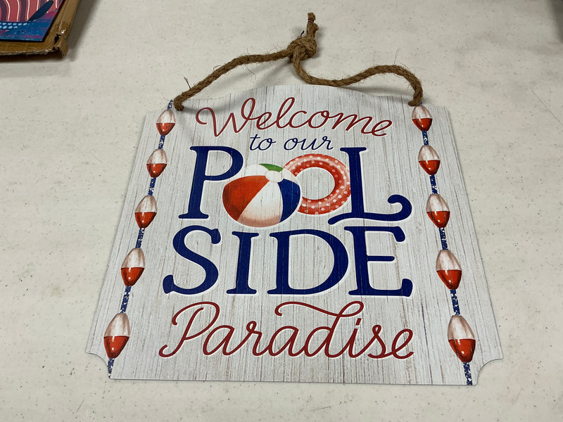 Poolside Paradise  - Wall Sign